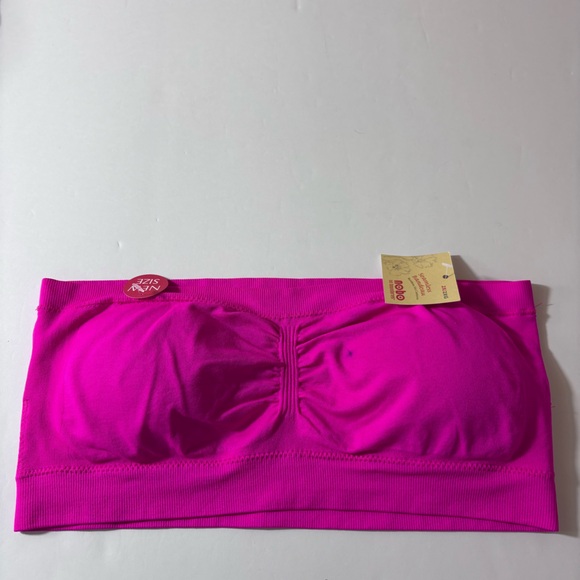 NOBO Seamless Bandeau Bra Tube Top Strapless Ribbed Padded Versatile Comfort 2X - Picture 5 of 10